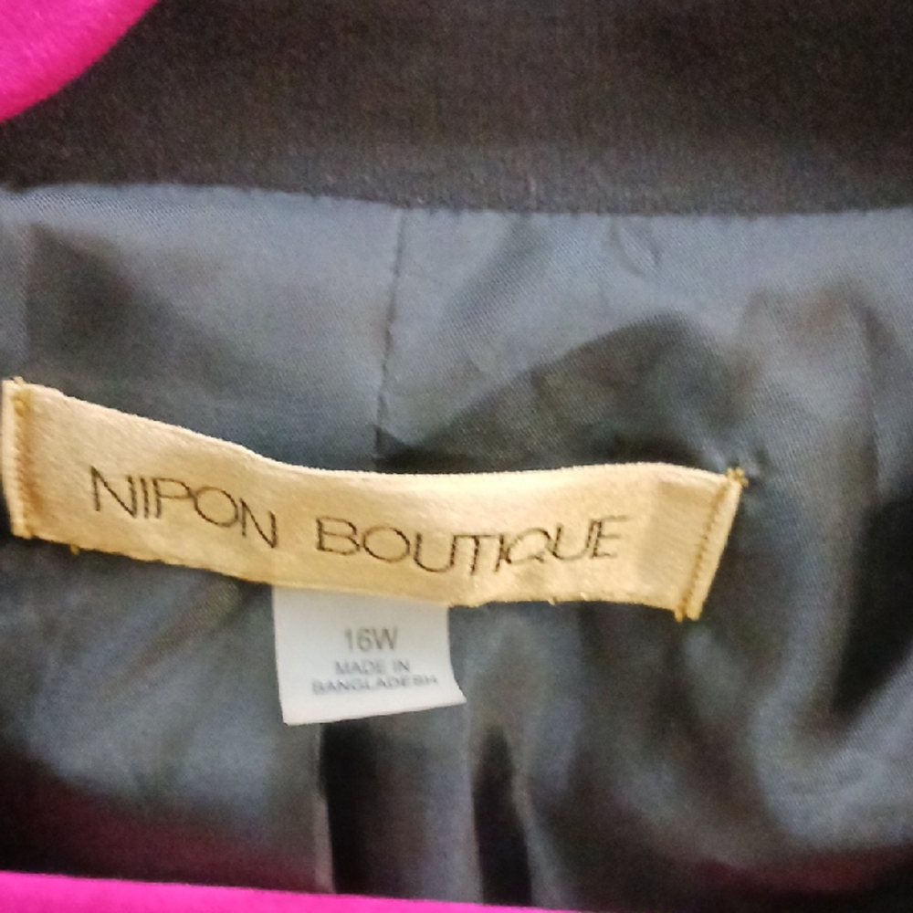 Nipon Boutique Dark Gray Women's Blazer - Picture 3 of 11